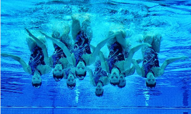 The Russian synchronised swimming team