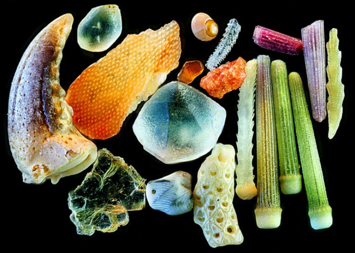 magnified sand