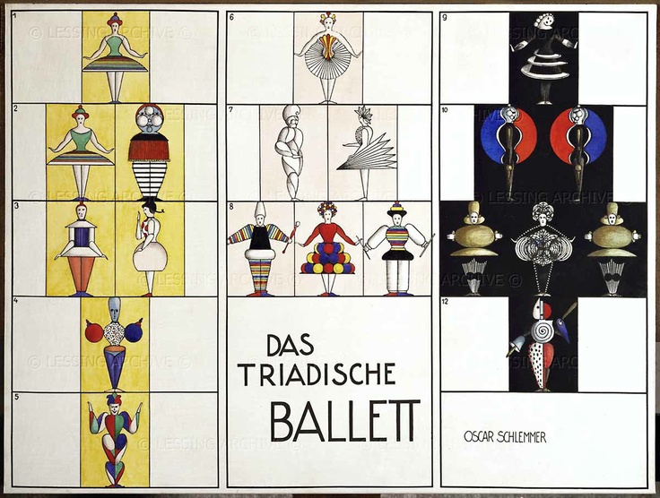 Figurines for "Das Triadische Ballett" - the "Triadic Ballet". 1919